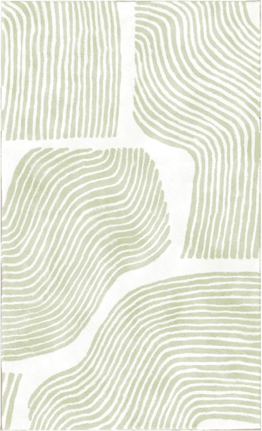 Zen Garden – Alfombra ultrasuave de 4 x 6 pies, antideslizante, resistente a las manchas, alfombra de área lavable para sala de estar, alfombra para