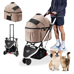 Petique Newport – Cochecito para mascotas para gatos y perros de tamaño pequeño, sistema de viaje 3 en 1 para mascotas, cochecito ventilado para Petique Newport – Cochecito para mascotas para gatos y perros de tamaño pequeño, sistema de viaje 3 en 1 para mascotas, cochecito ventilado para