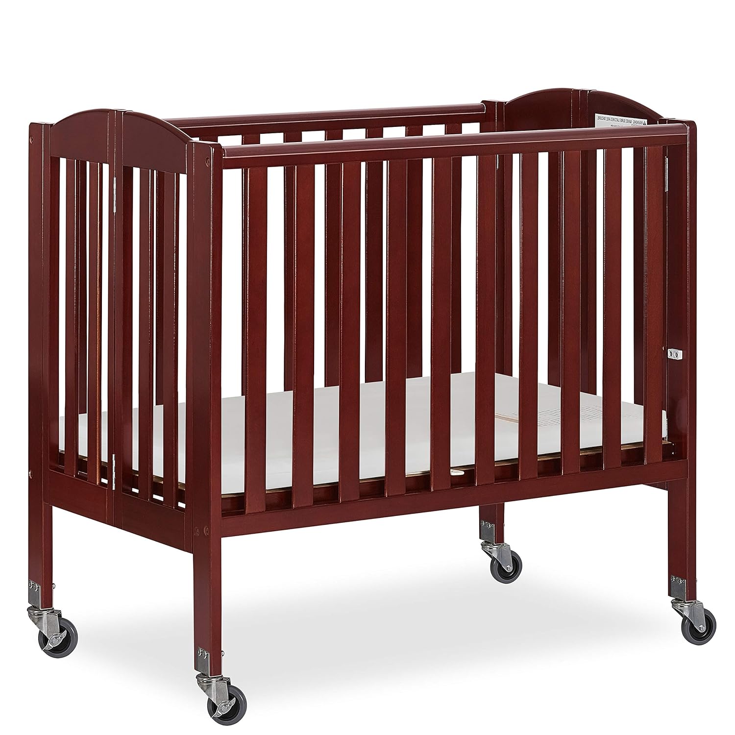 Cuna portátil de abedul plegable 2 en 1, cereza