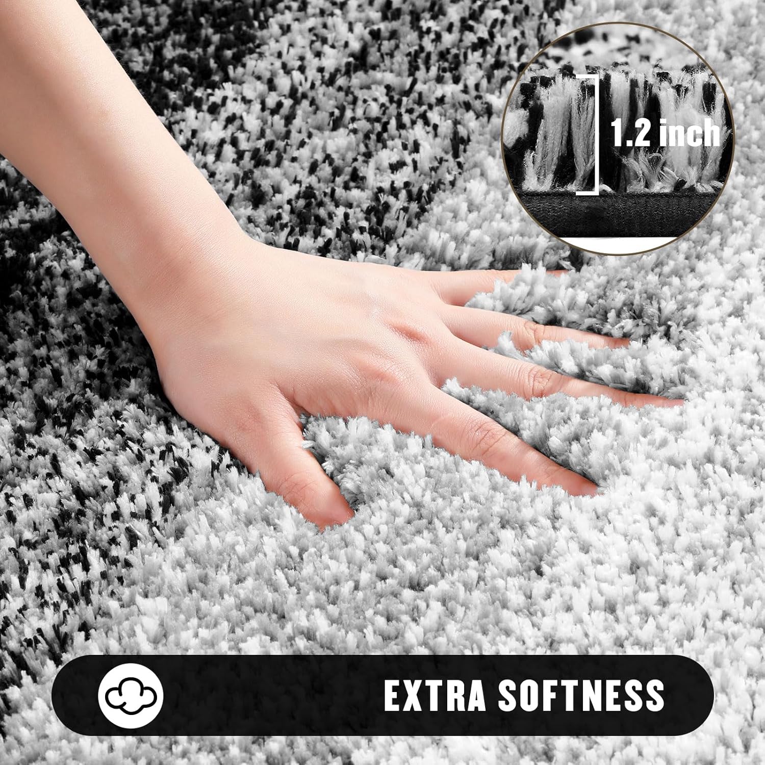 MitoVilla Juego de 2 alfombras de pasillo de baño, gruesas, lavables, antideslizantes, de microfibra suave, esponjosas, modernas, para ducha y baño,