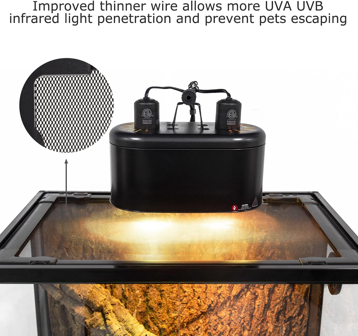 REPTI ZOO Terrario de reptil de cristal de 20 galones, tanque de reptil de apertura frontal de 30 x 12 x 12 pulgadas para mascotas reptiles,