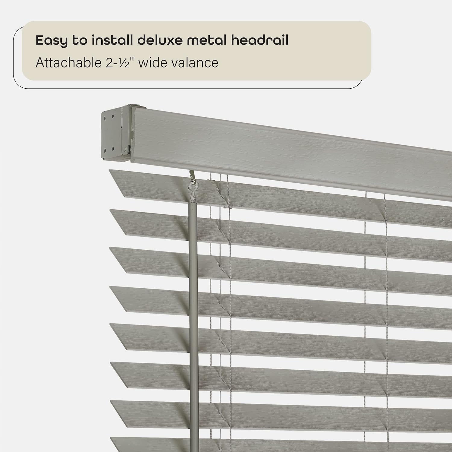 PowerSellerUSA Achim GII – Persiana de imitación madera sin cordones para oscurecer la habitación.