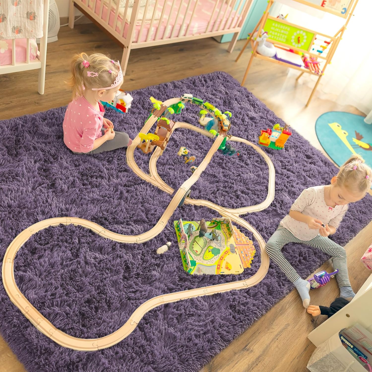 LOCHAS – Alfombras de interior ultrasuaves y modernas, peludas, para sala de estar, ideal para decoración del hogar, del dormitorio del bebé o de