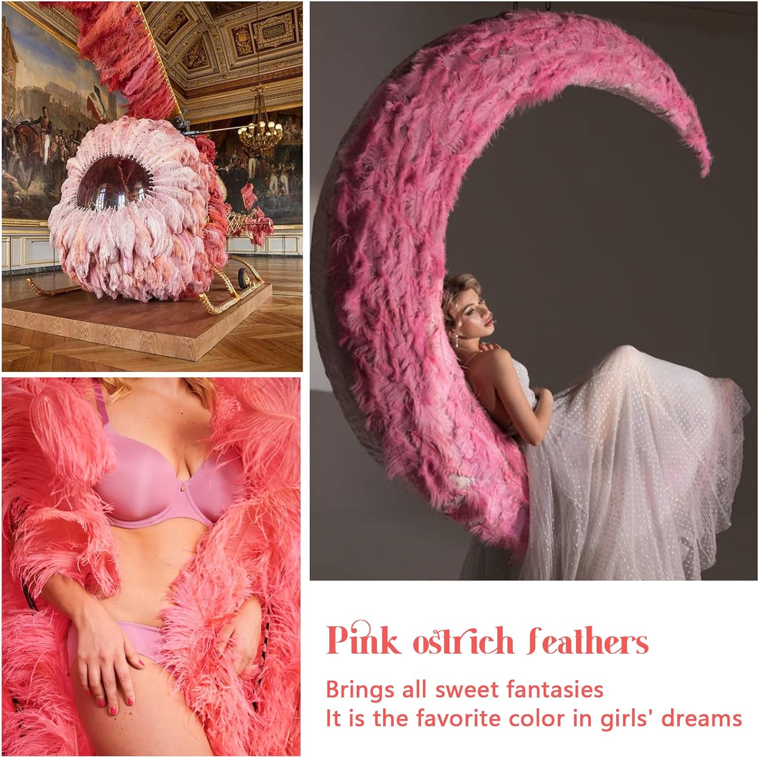 iHUFeather 10 plumas de avestruz negras naturales a granel de 14-16 pulgadas 15.7-17.7 in para centros de mesa de fiesta de boda, Pascua, Gatsby y