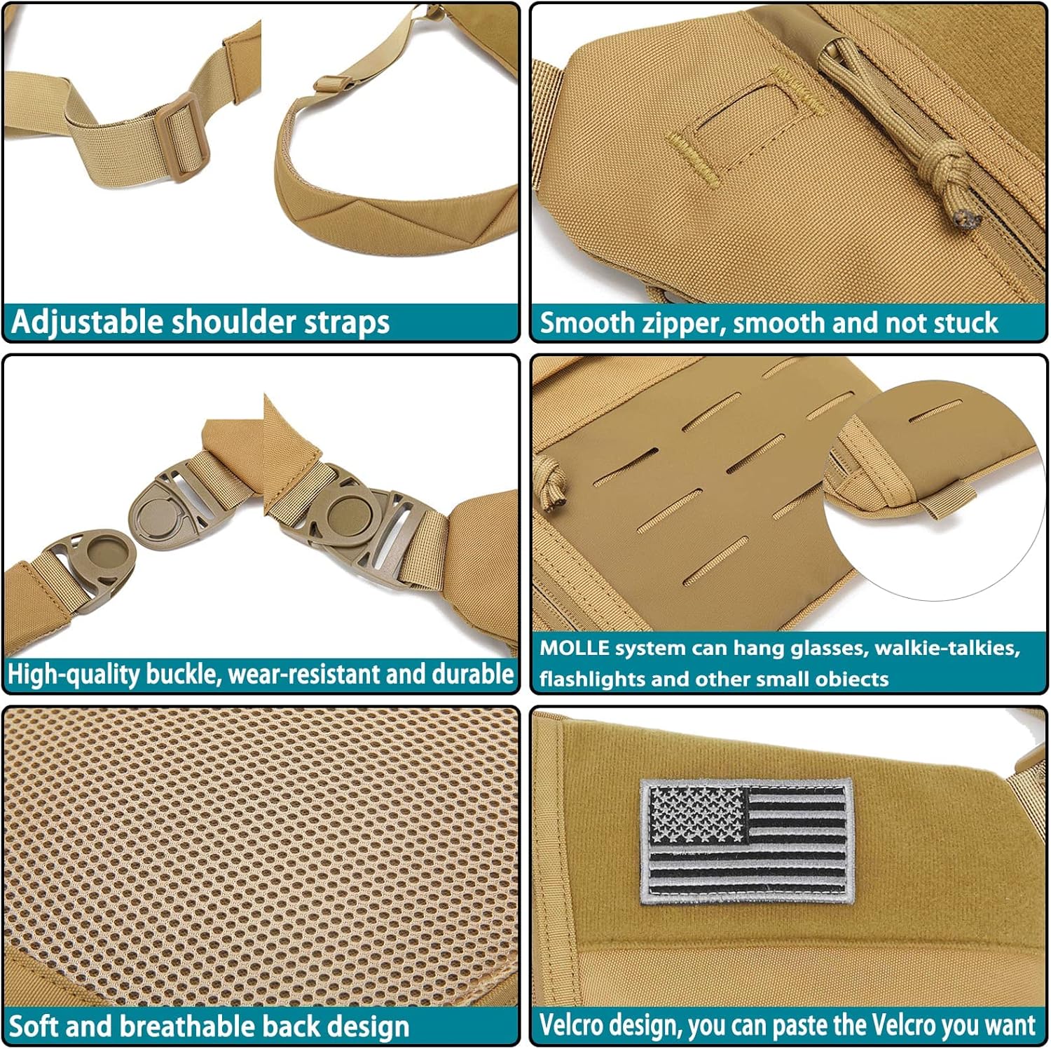 Bolsa de transporte oculta para hombres, bolsa de pecho de pistolas, bolsa cruzada antirladrón, mochila de bolsillo personal
