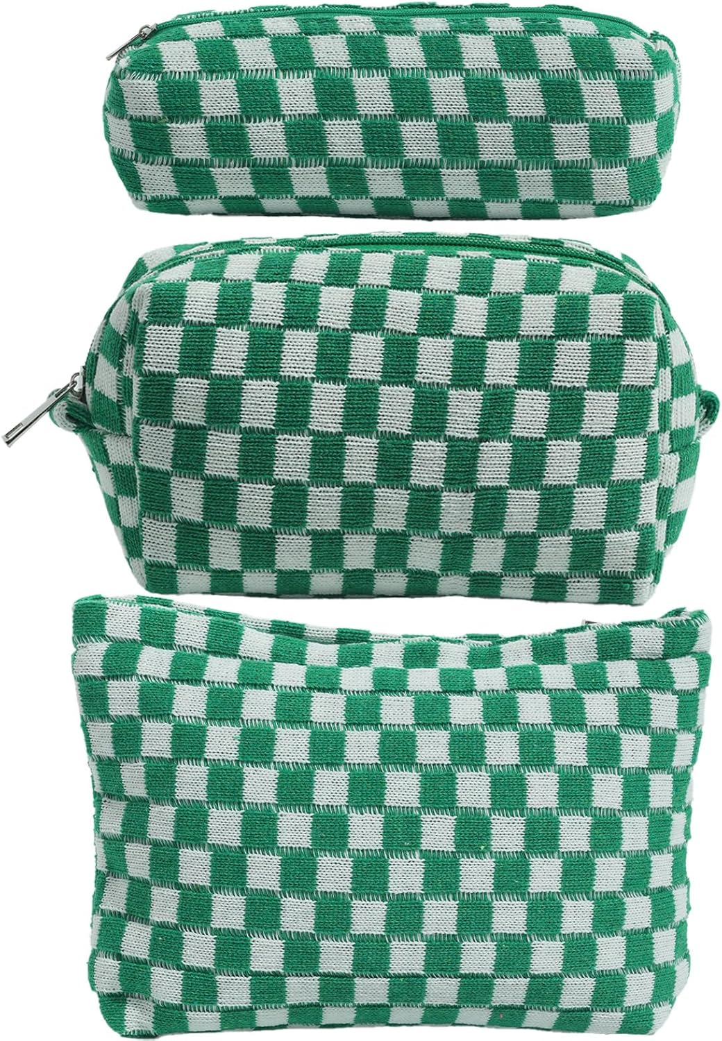 LYDZTION Bolsa de maquillaje para mujeres, 1 bolsa de maquillaje de gran capacidad y 1 estuche para lápices, bolsa de almacenamiento de brochas de