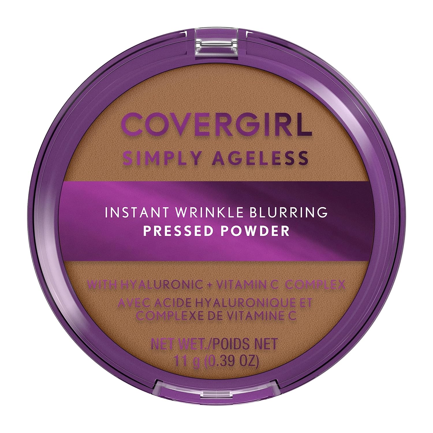 Covergirl Simply Ageless – Polvo prensado difuminador instantáneo antiarrugas, color sable suave, 0.39 onzas.