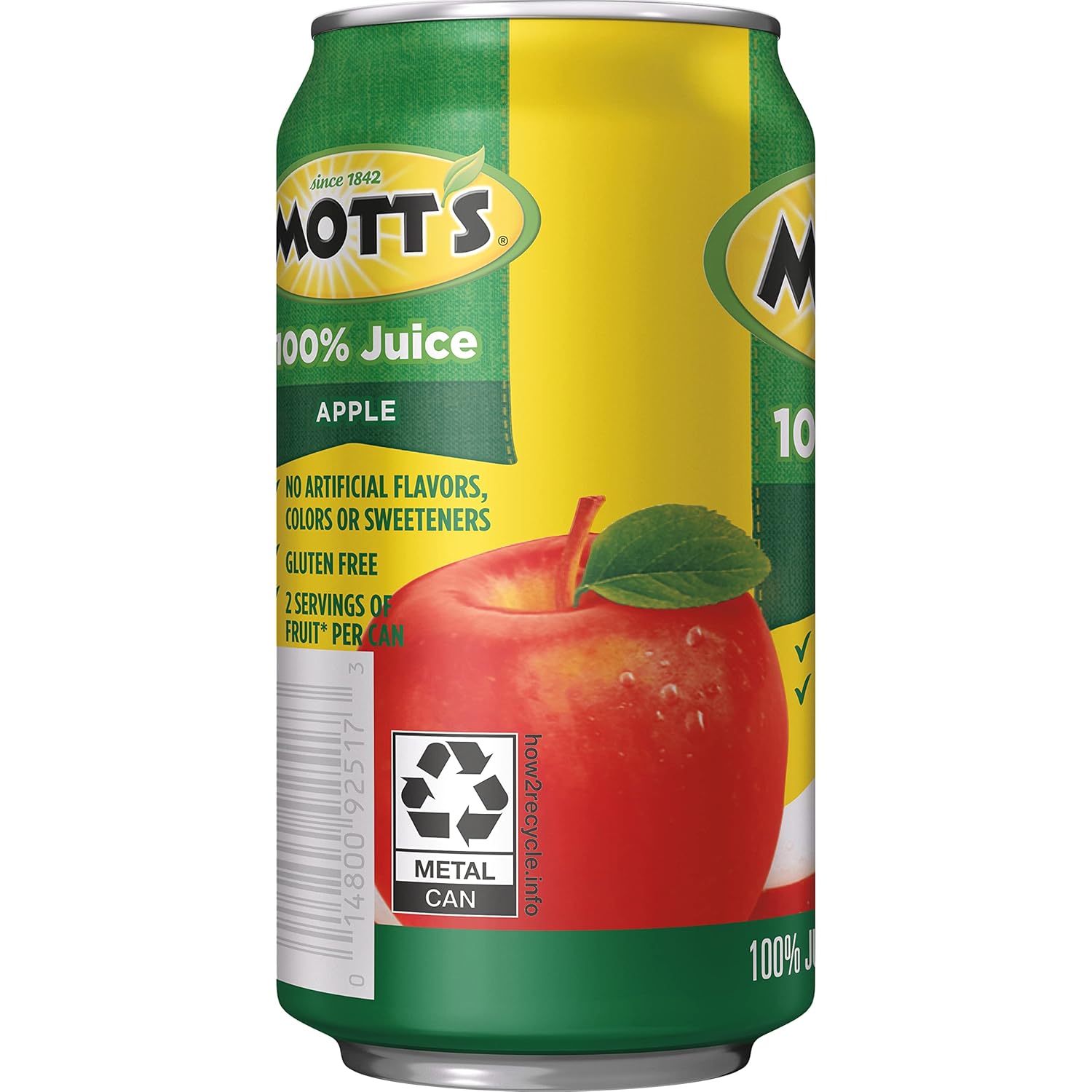 Mott’s Jugo de manzana 100% original, lata de 11.5 onzas líquidas