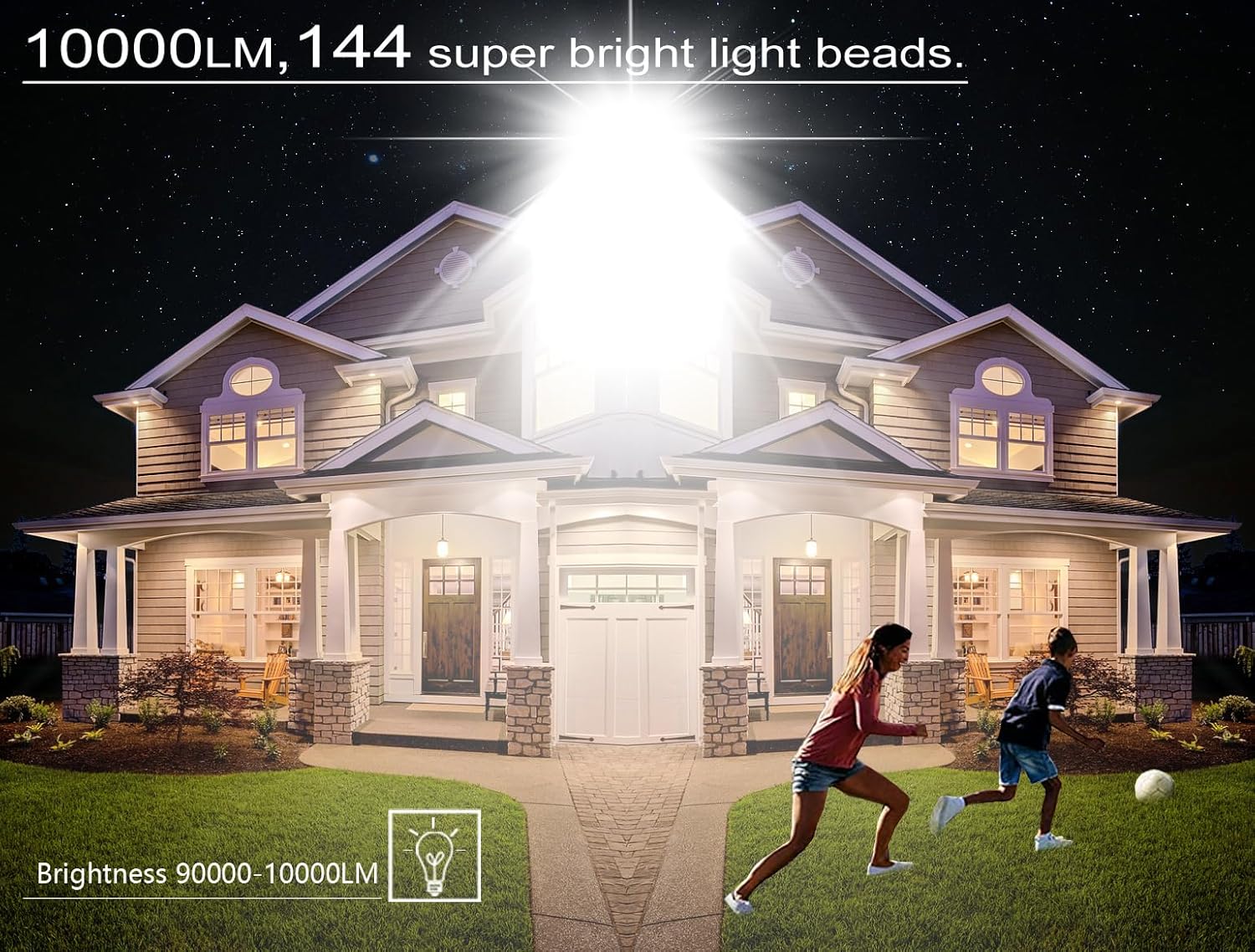 LED Flood Lights Outdoor, with Plug Flood Lights Outdoor, IP66 Waterproof, 6000K LED Outdoor Flood Light LED Flood Light Yard, Garden, Fishing
