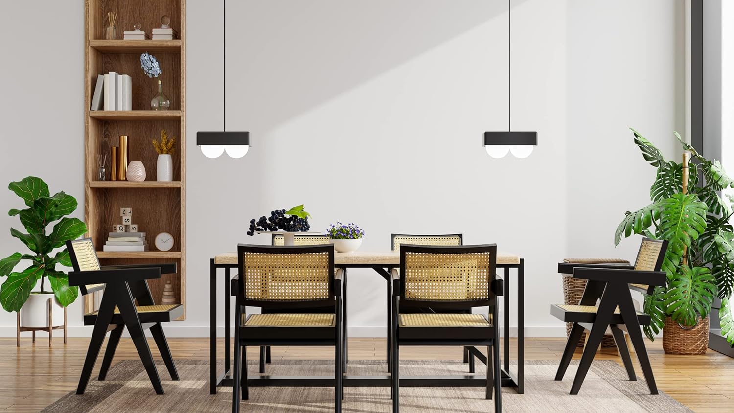 First of a Kind Silla de comedor de caña, silla de comedor de ratán, silla de comedor de caña con brazos y respaldo – Sillas de comedor con respaldo