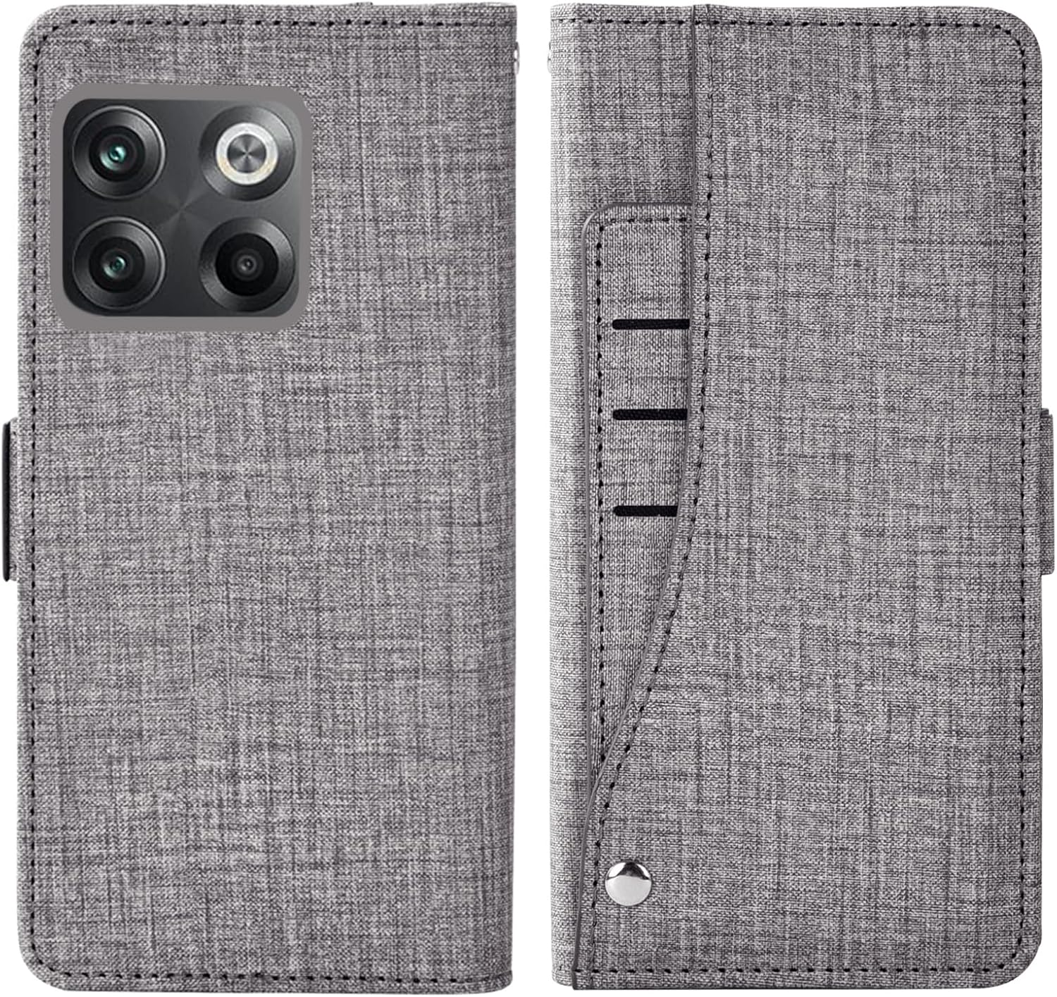 Asuwish Funda para teléfono para OnePlus 10T 5GOne Plus Ace Pro Funda tipo cartera con protector de pantalla de vidrio templado y correa para la