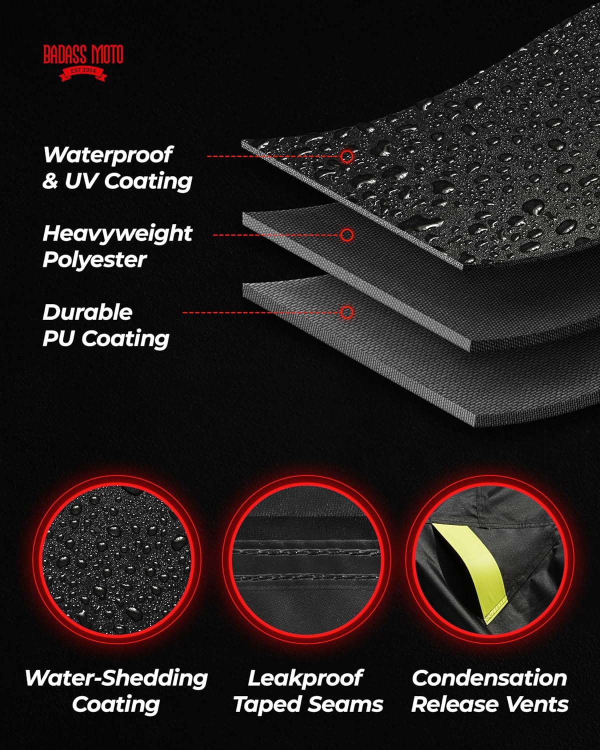 Ultimate – Funda grande para motocicleta, impermeable, para exteriores, se ajusta a la carcasa superior. Para Honda Africa, V-Strom 1050 ADV, Super