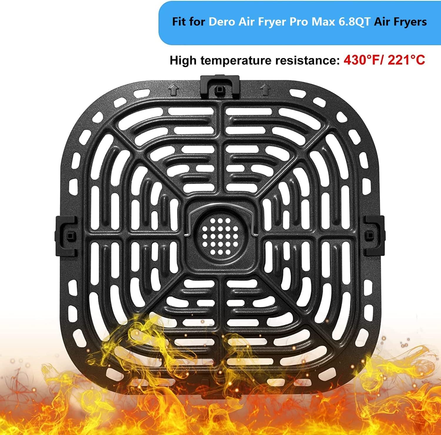 ALJ Pestañas de goma para freidora de aire Dero Air Fryer Pro Max de 6.8 cuartos de galón, 4 pies de goma profesionales para freidora de aire,