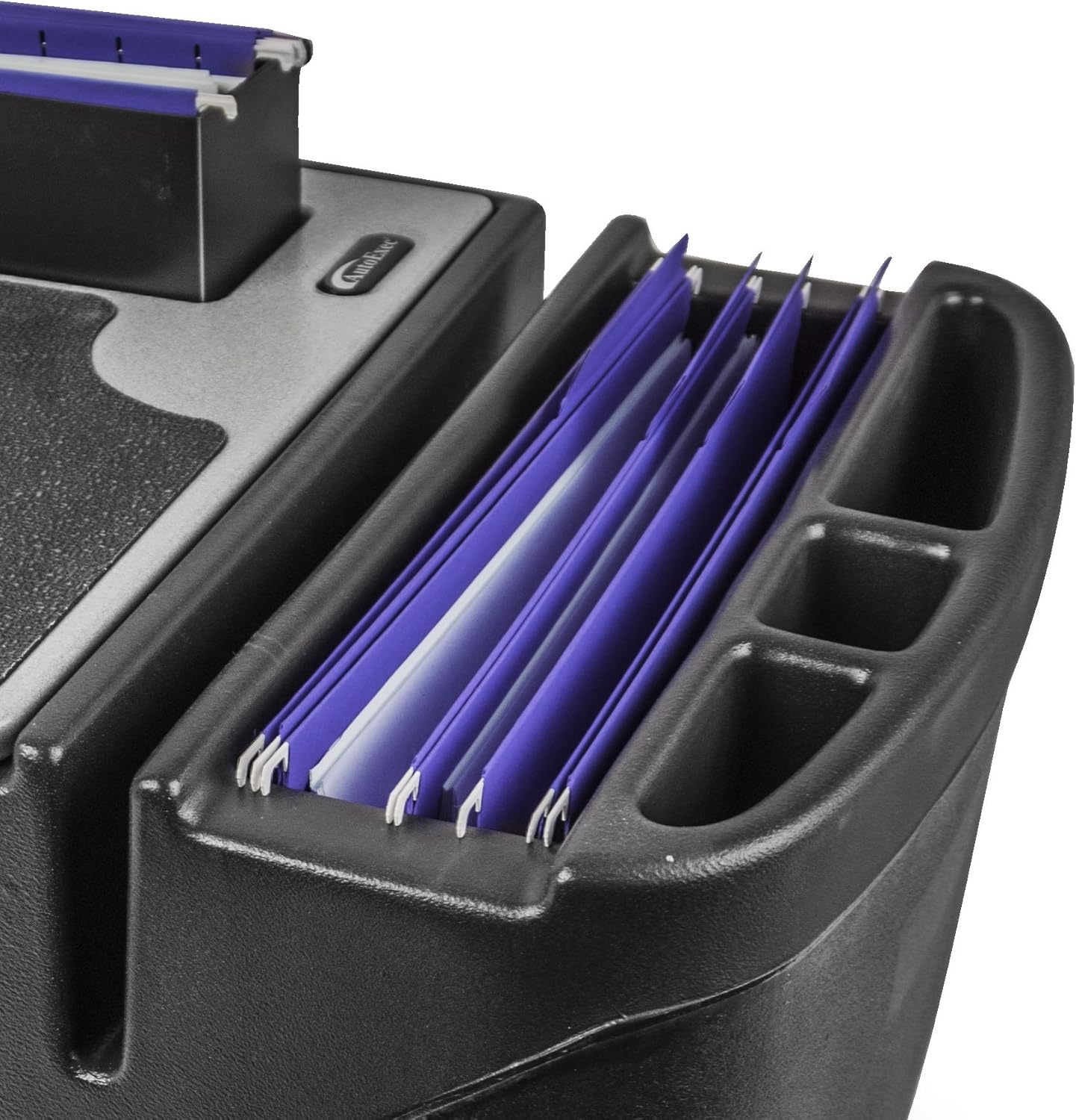 Escritorio AutoExec Efficiency FileMaster para automóvil, con soporte para teléfono