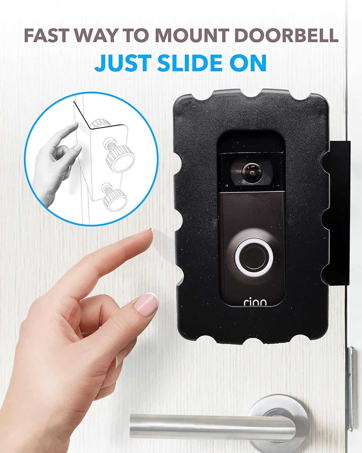 Skywin Soporte para timbre de video con anillo  Paquete de 2 unidades compatible con timbre inalámbrico  Sin taladro, fácil de instalar, soporte