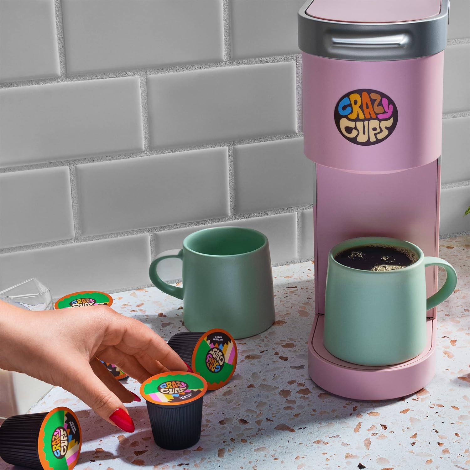 Crazy Cup Cápsulas de café descafeinado de arándanos, tazas de café descafeinado de una sola porción para máquinas Keurig K Cup, cápsulas de café
