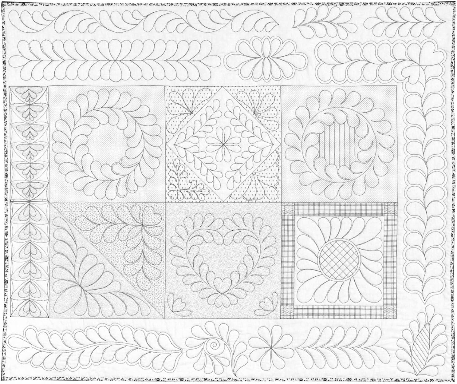 Skillbuilder – Panel de práctica de acolchado para 2 máquinas, 36 x 44 pulgadas