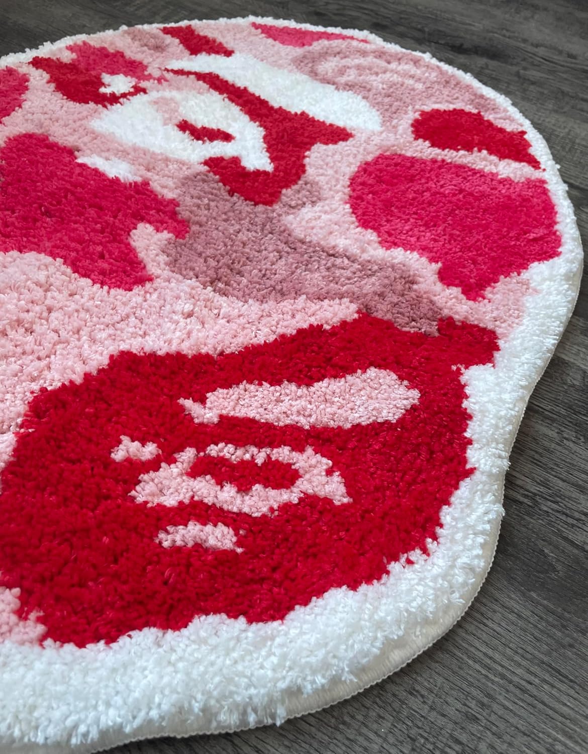 Luxape Bape Rug – Alfombra Hypebeast hecha a mano y de alta calidad, 28 pulgadas de ancho x 20 pulgadas de largo, alfombra Hypebeast – Decoración de