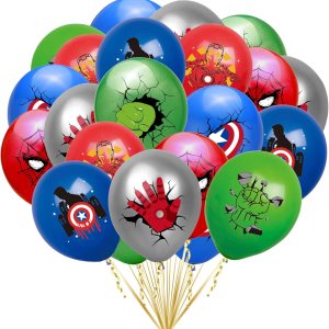 50 globos de superhéroe de 12 pulgadas, decoraciones de fiesta de venganza, suministros de fiesta de araña 50 globos de superhéroe de 12 pulgadas, decoraciones de fiesta de venganza, suministros de fiesta de araña