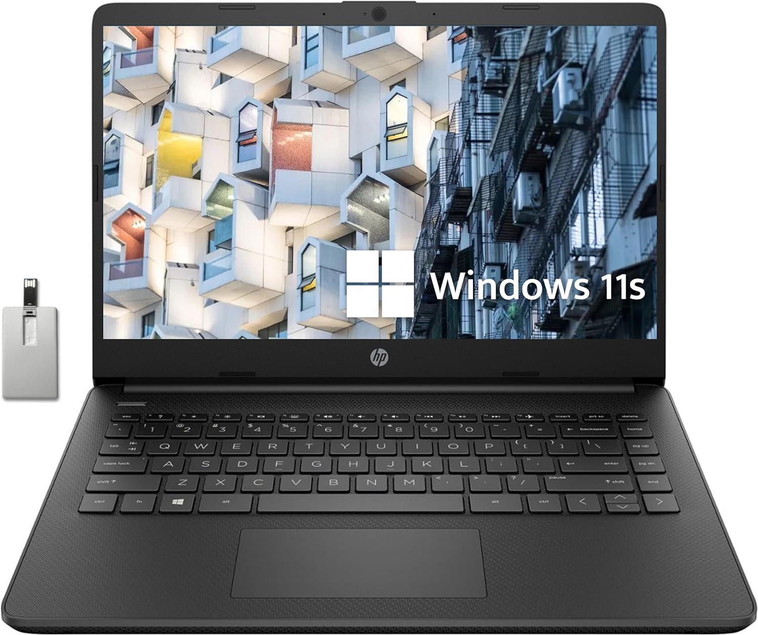 HP Premium Stream – Laptop BrightView HD de 14 pulgadas, Intel Celeron N4120, 16 GB de RAM, 64 GB eMMC, gráficos Intel UHD, cámara web HD, 1 año
