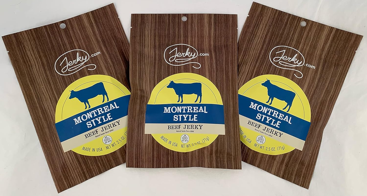 All Natural Best Beef Jerky – Sin conservantes añadidos, sin MSG o nitratos añadidos, 100% saludable, carne seca magra (estilo Montreal, 7.5 onzas