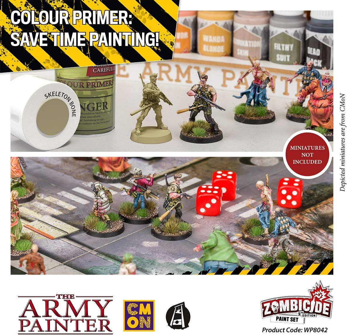 The Army Painter Zombicide – Juego de pintura de núcleo de segunda edición, 20 pinturas acrílicas, 1 sobreviviente y 1 pincel de inicio para Cool