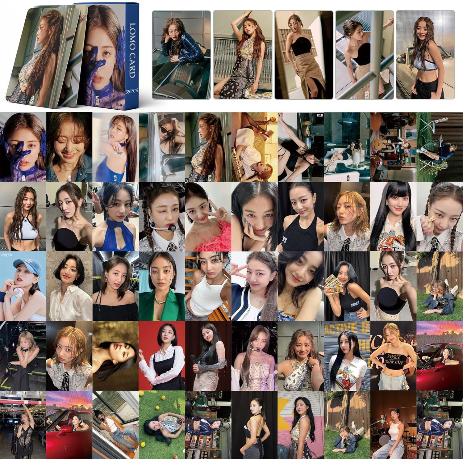 JIHYO – Tarjeta fotográfica de 55 unidades, dos veces, Jihyo Lomo Card Zone, nuevo álbum, tarjeta fotográfica Kpop Jihyo, tarjetas postales de
