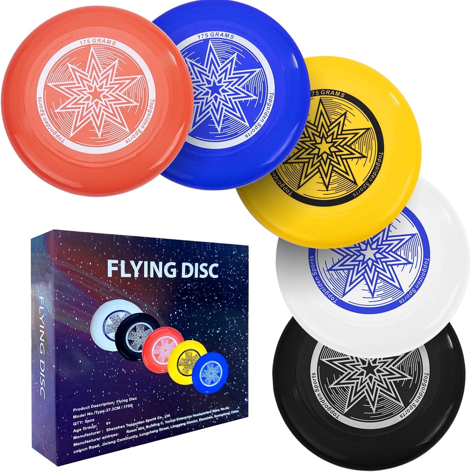 Eastgoing Ultimate Flying Disc – Disco deportivo de 6.17 oz, 10.75 pulgadas, un montón de colores disponibles, adecuado para competiciones, disco