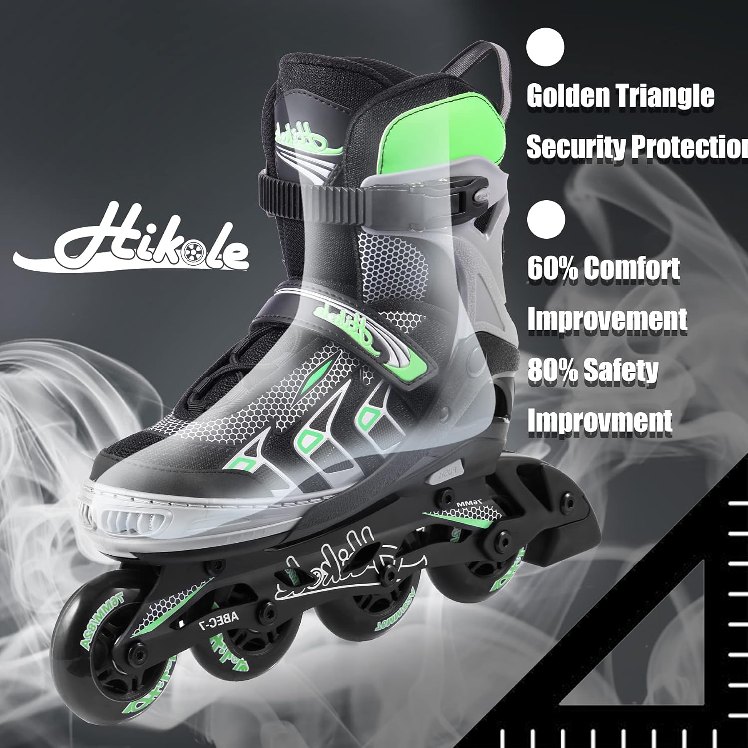 Hikole Patines en línea ajustables para niños y adultos, cuchillas de fitness para exteriores para hombres y mujeres, patines para principiantes