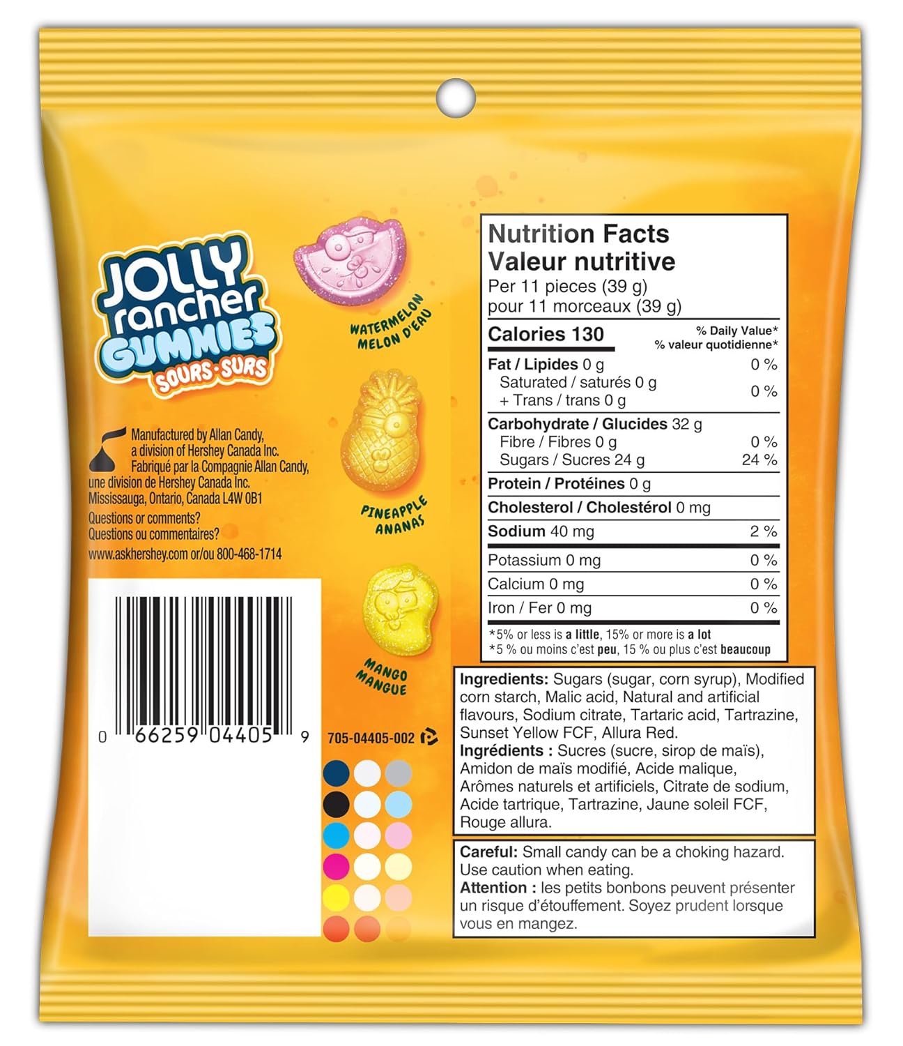 Jolly Rancher Gummies Sours, sabores tropicales, 182 g6.4 oz. (importado de Canadá)