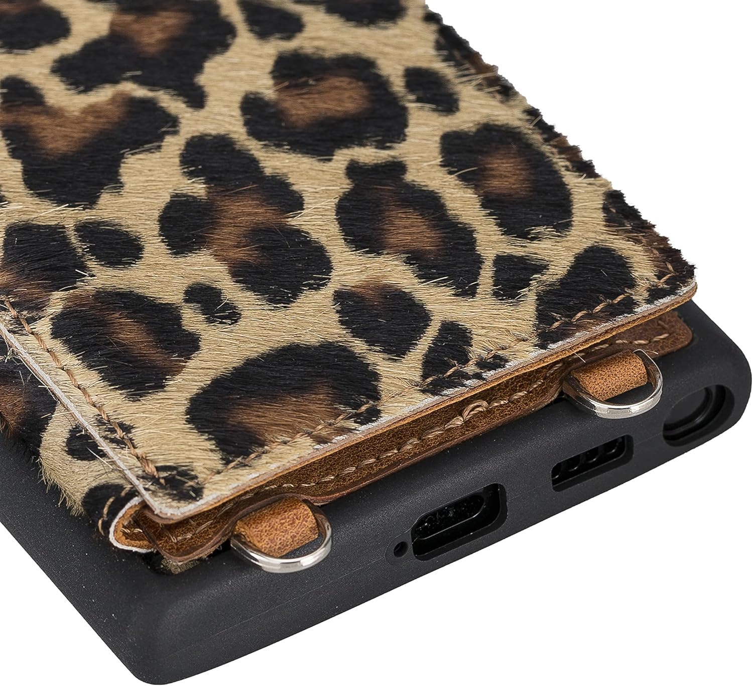 Bayelon Funda para Samsung Galaxy S23 Ultra, funda de cuero cruzado de cuero, cartera de cuero de grano completo, tarjetero para teléfono con correa