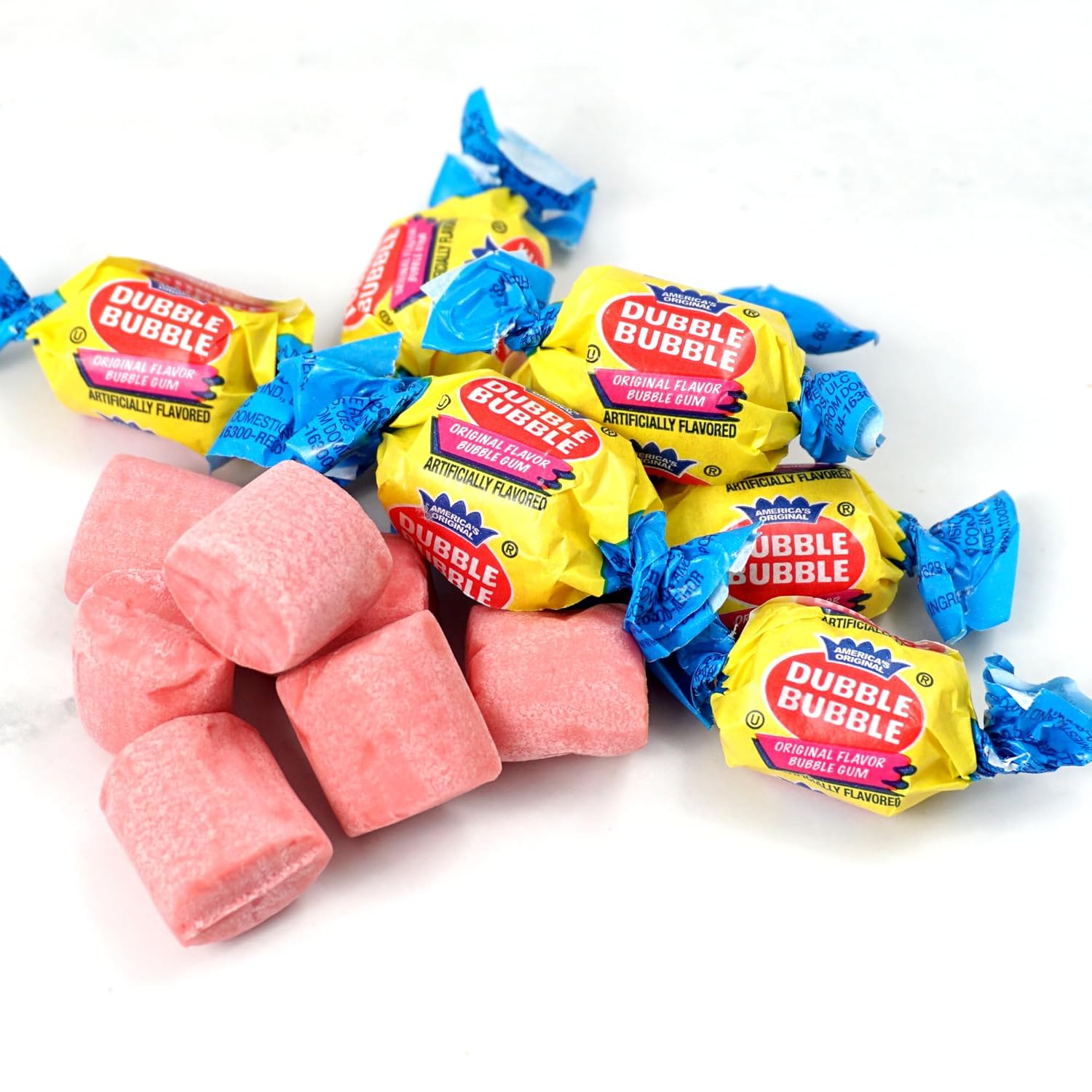 Dubble Bubble Original Gum  Bolsa a granel de 2 libras (aproximadamente 140 piezas)  Goma de mascar envuelta individualmente  The Hampton Popcorn &