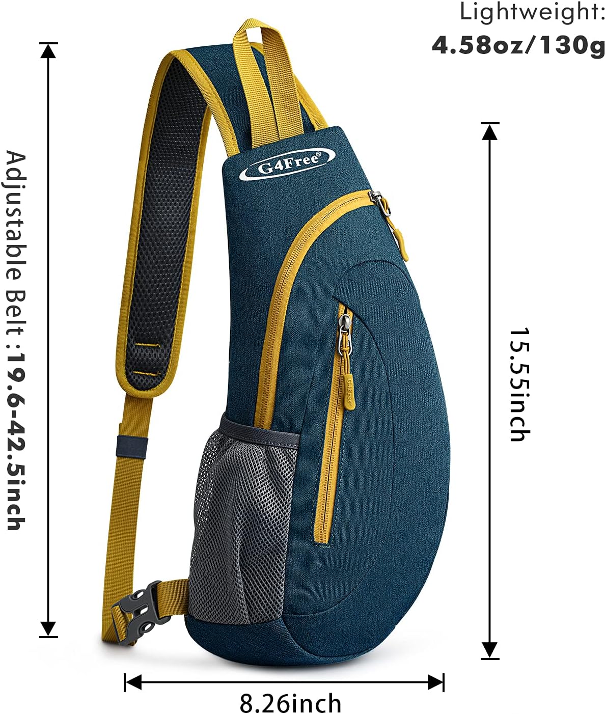 G4Free Bolsos de hombro para hombre, mochila pequeña cruzada para el pecho (azul oscuro)