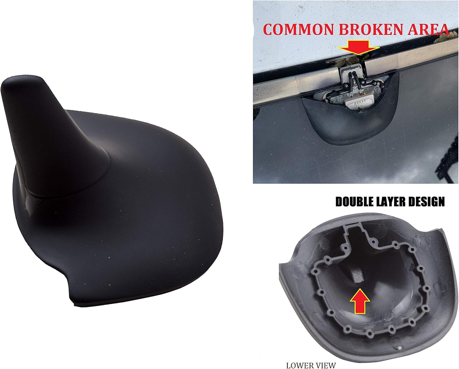 Cubierta de antena de radio GPS de techo reforzado negro compatible con Mercedes W220 S430 S500 S55 AMG S600 2000 2001 2002 2003 2004 2005 2006
