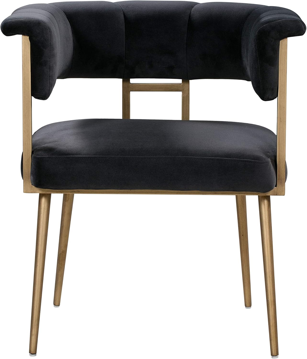 Tov Furniture Astrid Ultra Modern Barrel Back Velvet Upholstered Side Chair, 26″