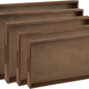 Bandeja para servir de madera oscura con asas, bandeja de desayuno anidada, bandejas de madera para organizar, bandeja de baño, bandejas de Bandeja para servir de madera oscura con asas, bandeja de desayuno anidada, bandejas de madera para organizar, bandeja de baño, bandejas de
