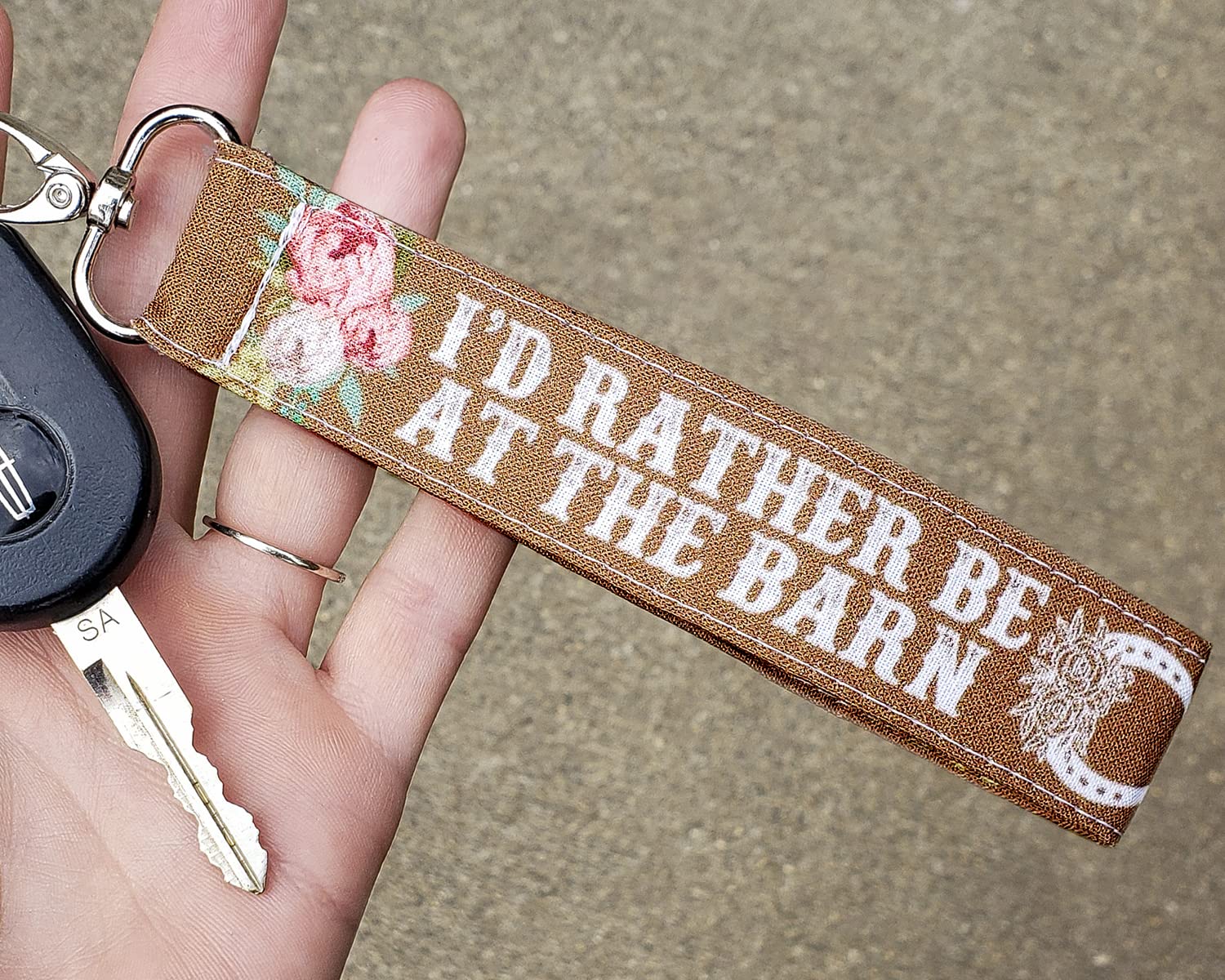 Horse Gifts For Women, Horseshoe Keychain, Equestrian Accessories, Country Girl, I’d Rather Be At The Barn