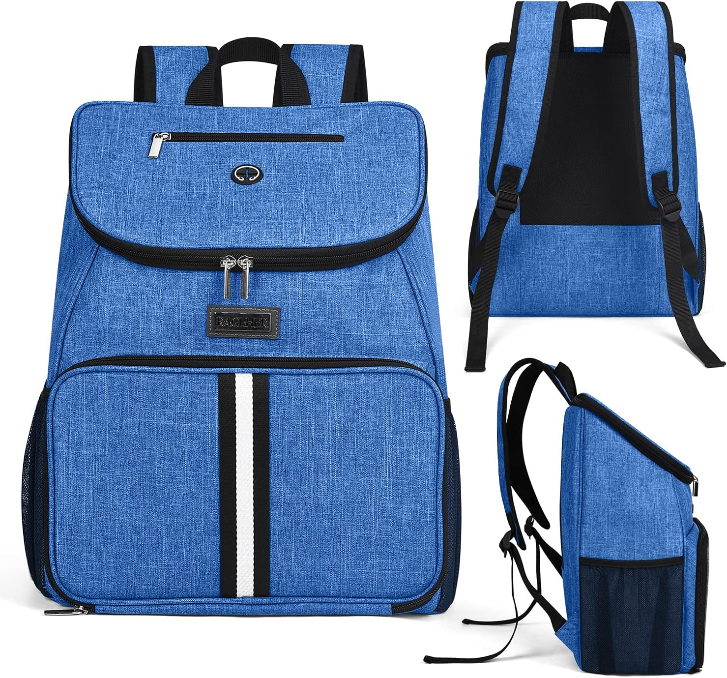 BAGLHER Bolsa de viaje para perros, mochila aprobada por aerolíneas, mochila de viaje para perros con 2 cuencos plegables de silicona y 2 cestas de