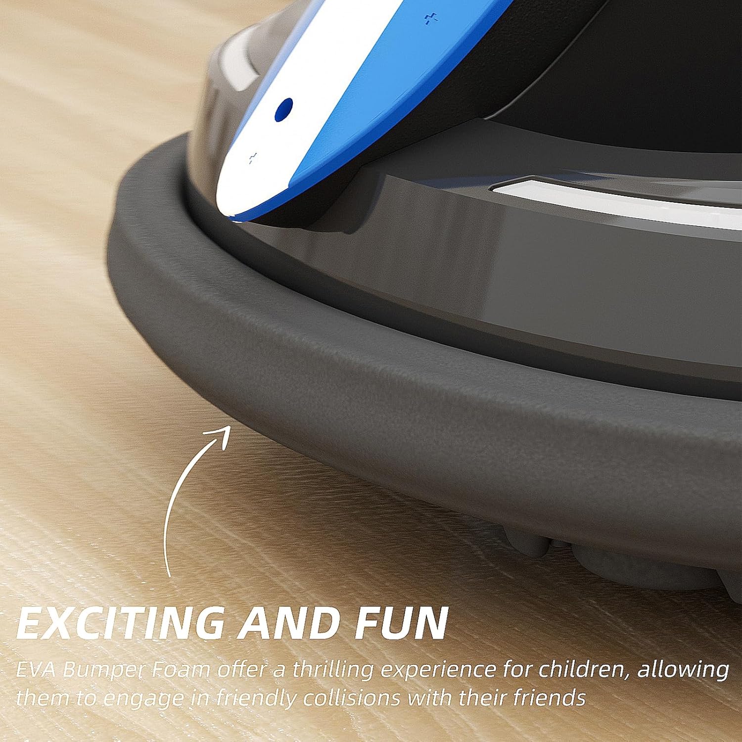 Glaf Coche de parachoques eléctrico para niños pequeños con luces LED giratorio de 360 grados y música, regalos de cumpleaños para niños y niñas