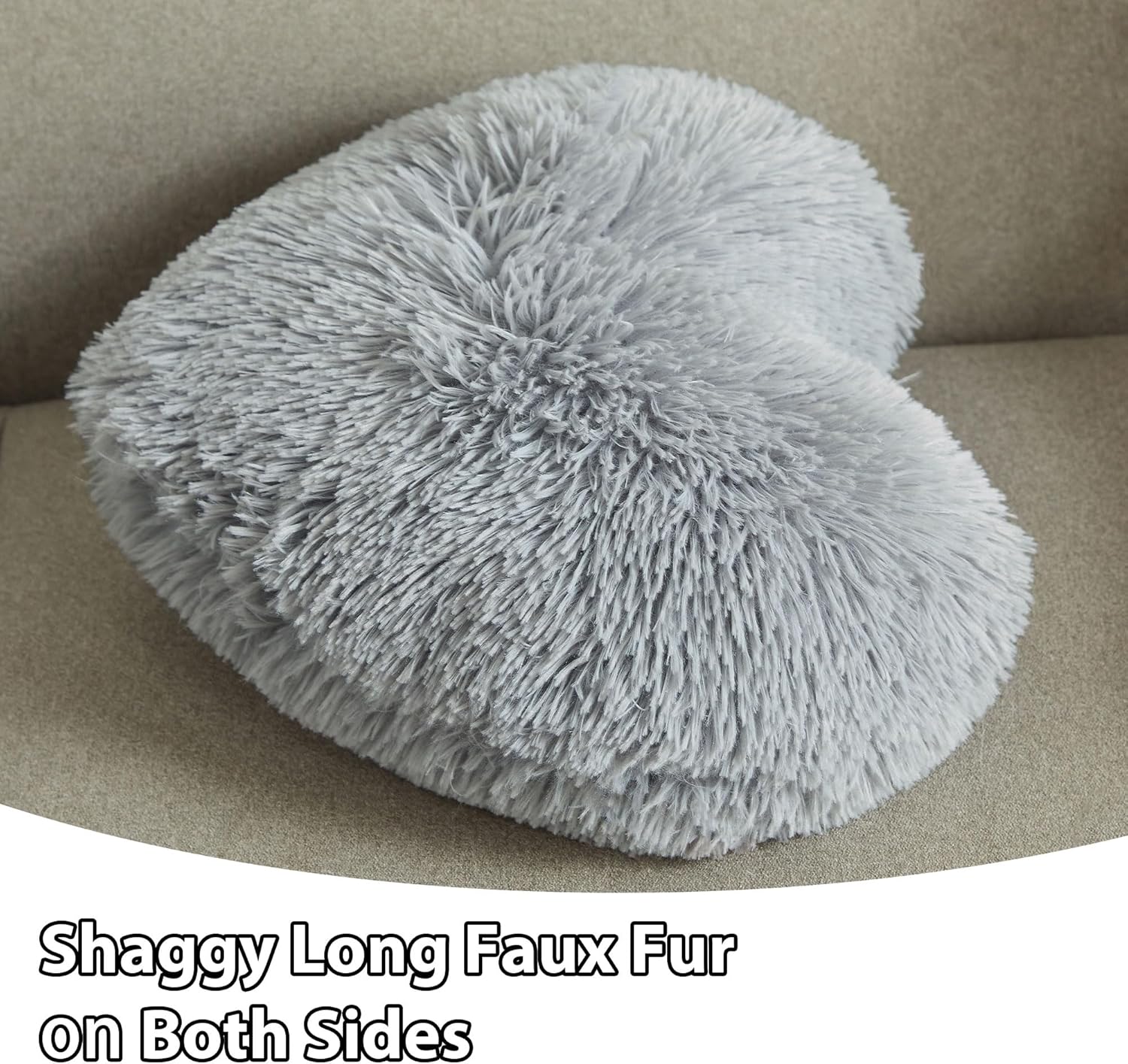 LIFEREVO Almohada de corazón de piel sintética, almohada de felpa con forma de corazón, día de San Valentín, 15 x 17 pulgadas, bonita almohada