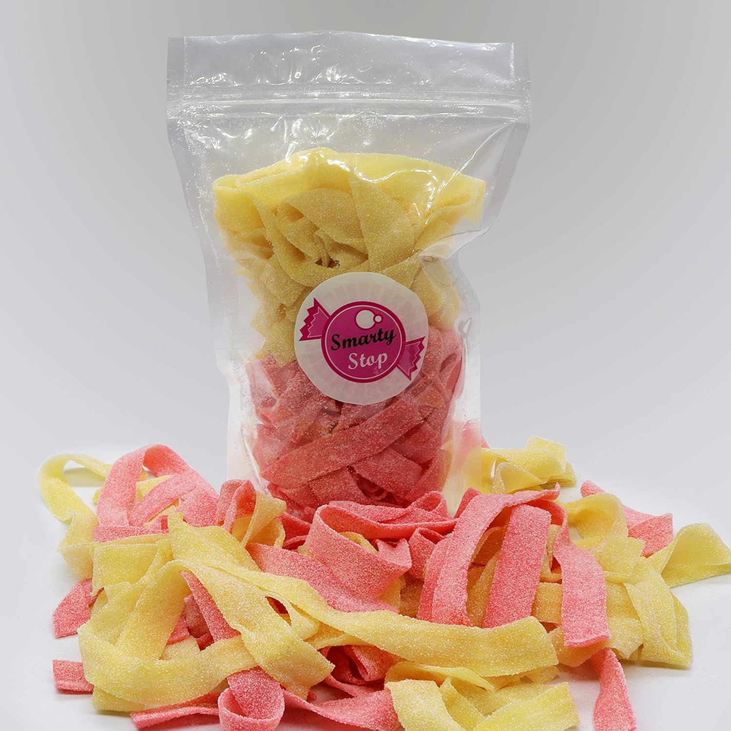 Smarty Stop Sour Candy Gummy Belts (Summer MixMango – Pink Lemonade – 1 libra)