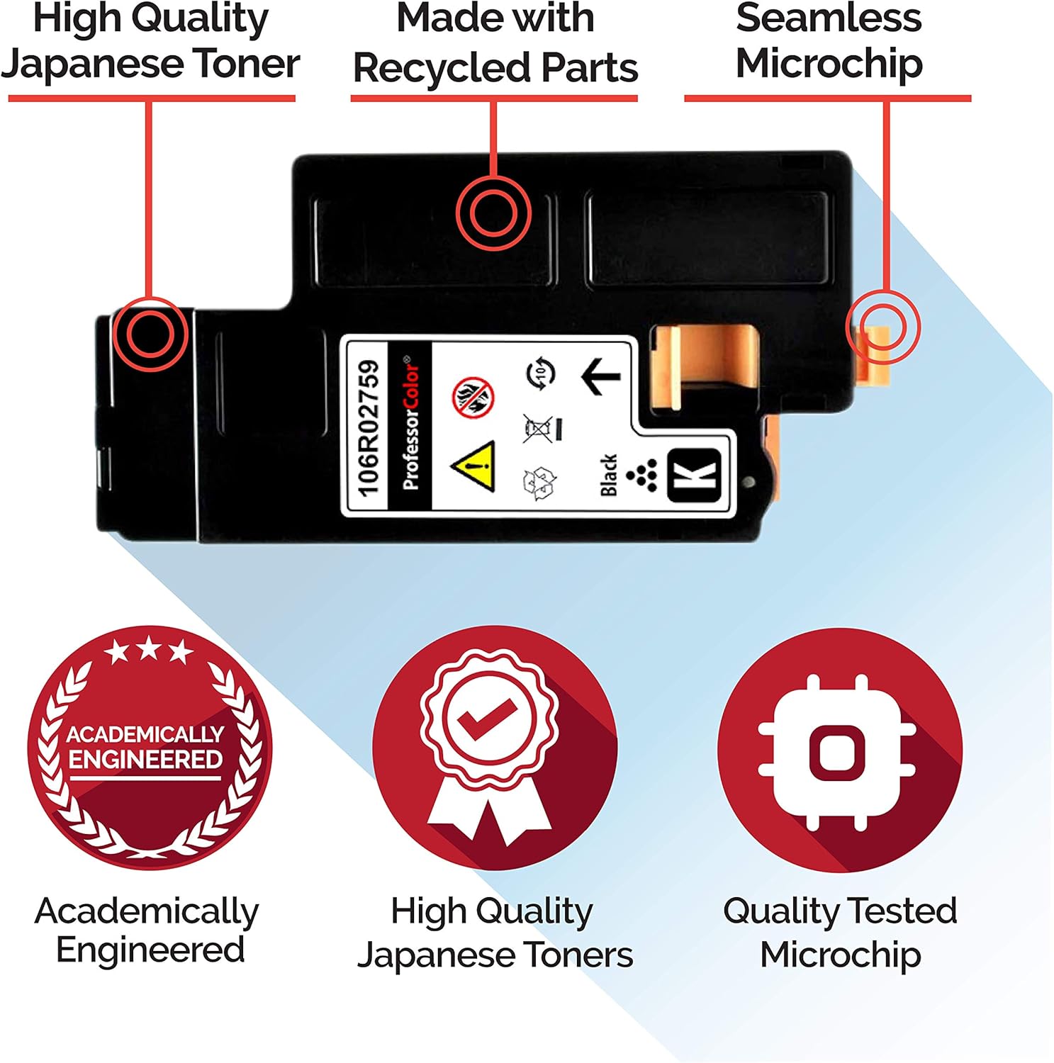 Cartucho de impresora de tóner remanufacturado para Xerox WorkCentre 60276025, Xerox Phaser 60226020, tóner de repuesto para amarillo 106R02758