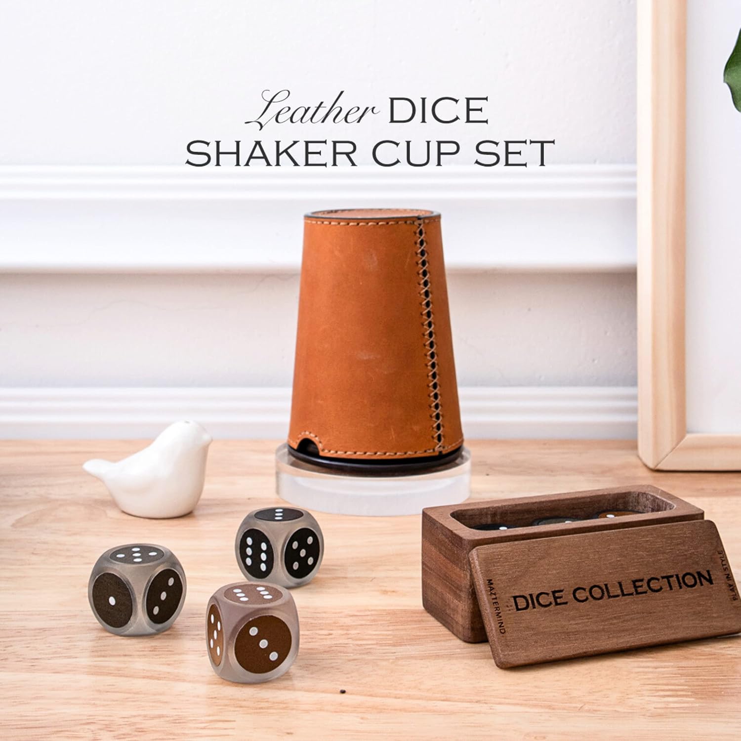 Taza de dados de cuero con tapa, vaso profesional para dados, coctelera silenciosa, perfecta para juegos de dados de casino, juegos de dados y tazas