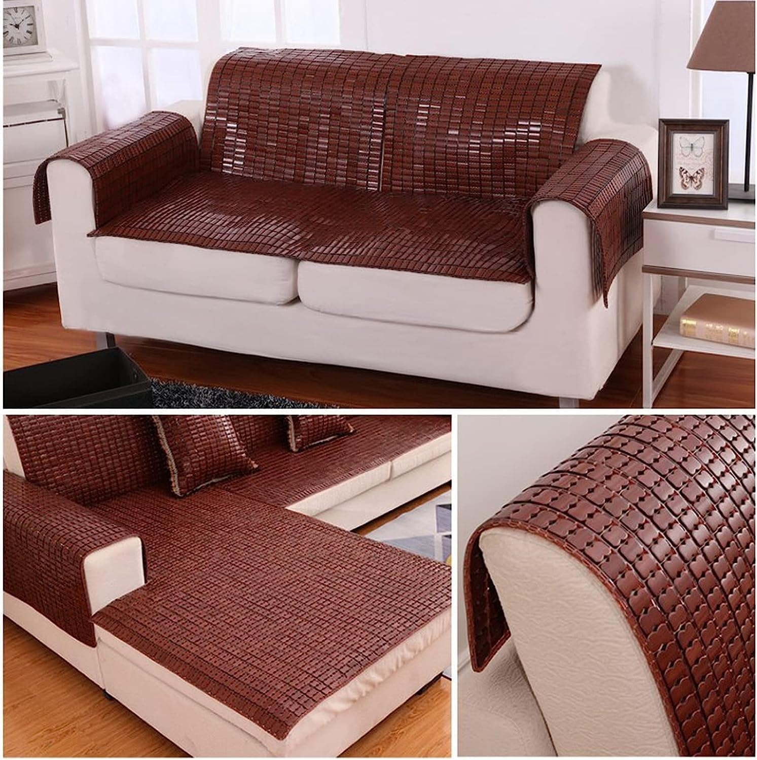 KeewEn Tapete plegable de bambú para cama, refrescante para el verano, absorbe el sudor y es transpirable, cubrecolchón duradero para dormitorio