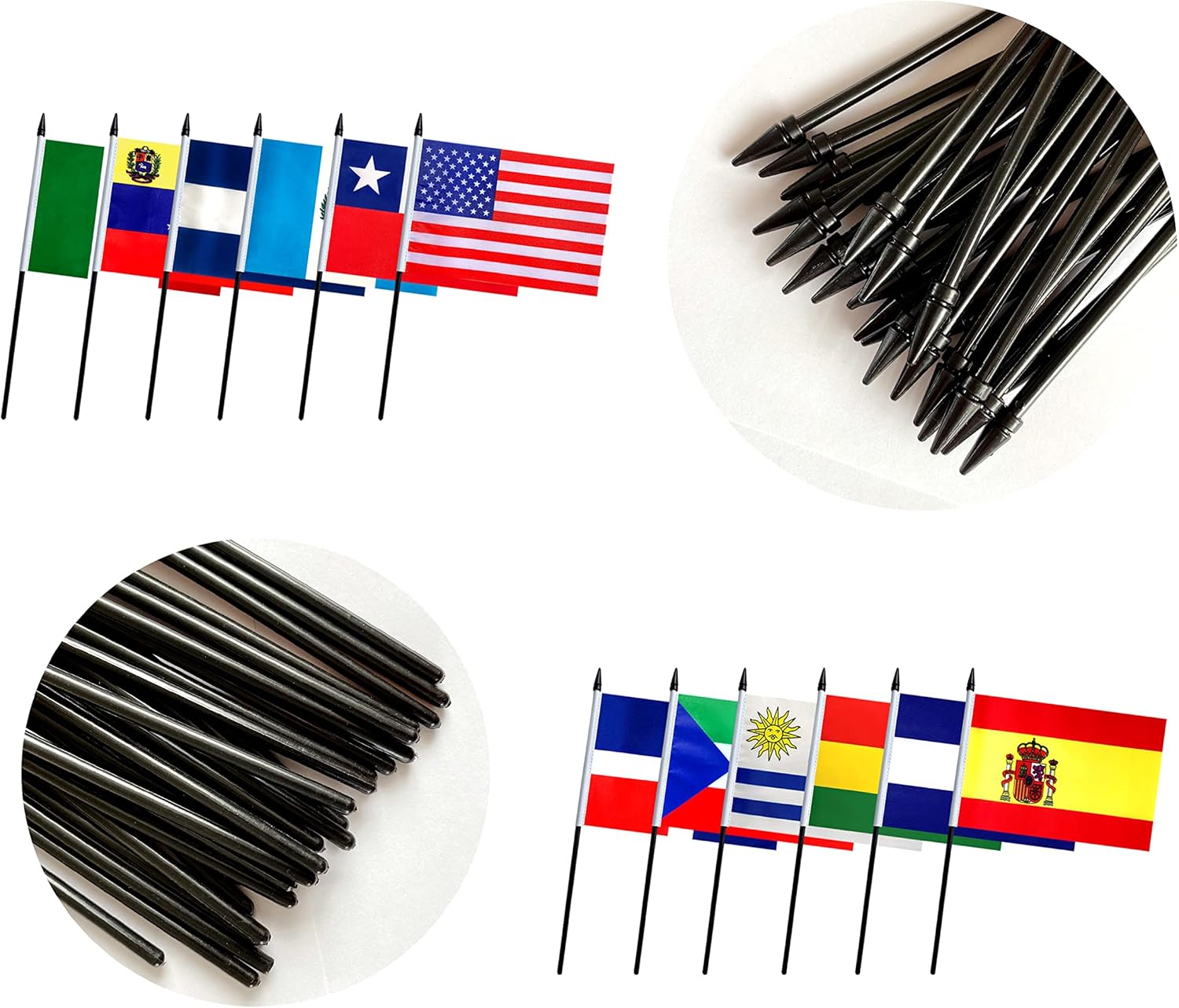 Paquete de 22 banderas pequeñas de mano de países de América Latina, incluye 18 países de América Latina, 5 x 8 pulgadas