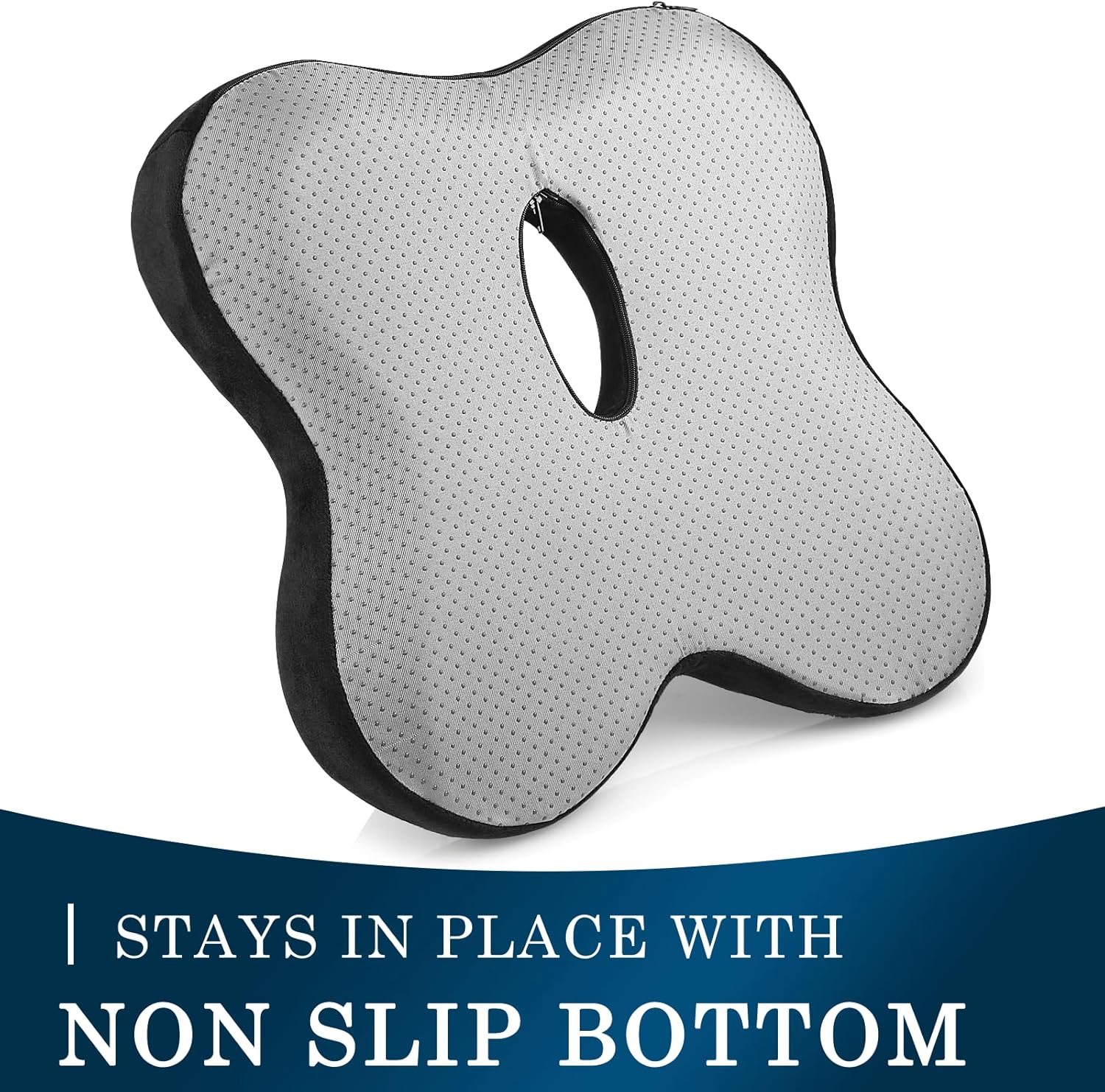 Eyamummo – Combo de cojín de asiento y respaldo para silla de oficina, cojines ergonómicos de espuma viscoelástica pura y almohada ortopédica de