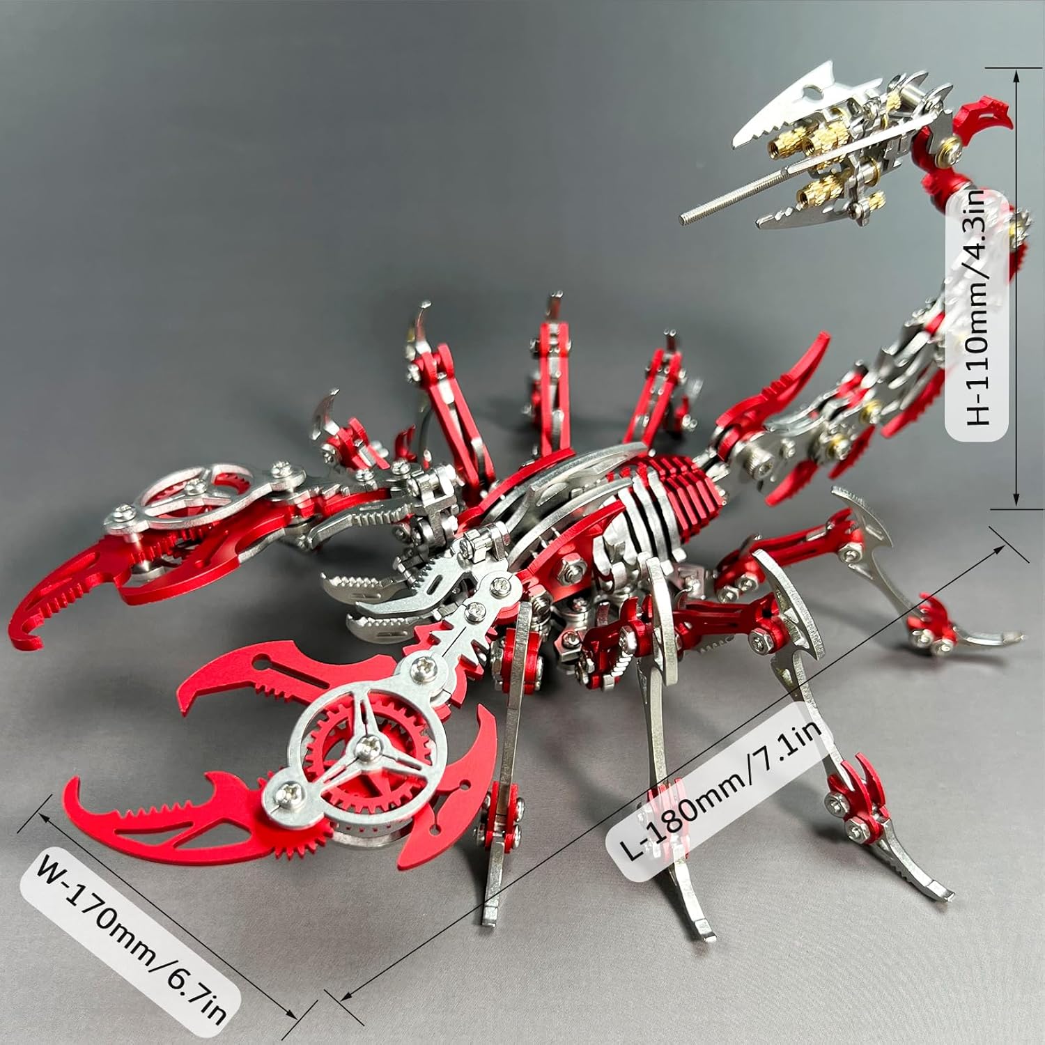 Rompecabezas de escorpión de metal 3D para adultos rompecabezas 3D, kits de modelos de metal para construir bricolaje rompecabezas mecánico de