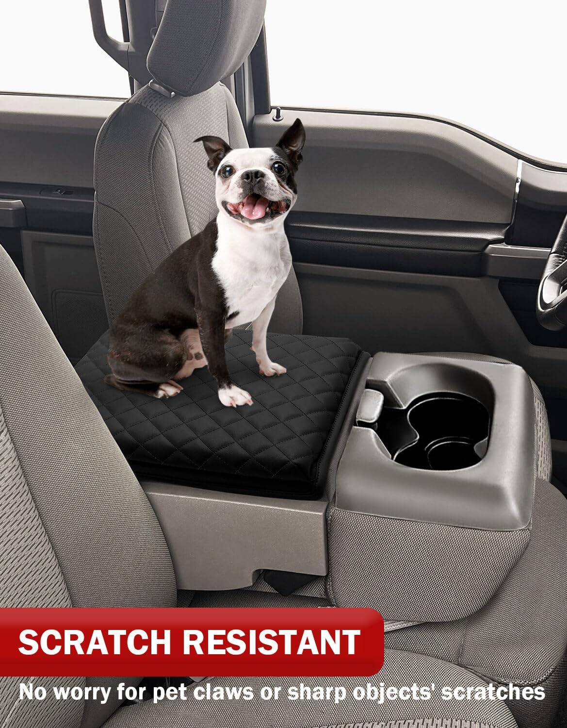 KBH Funda para consola central de automóvil para Ford F150 2004-2010 402040 asiento de salto dividido, cojín de consola, protector de apoyabrazos,