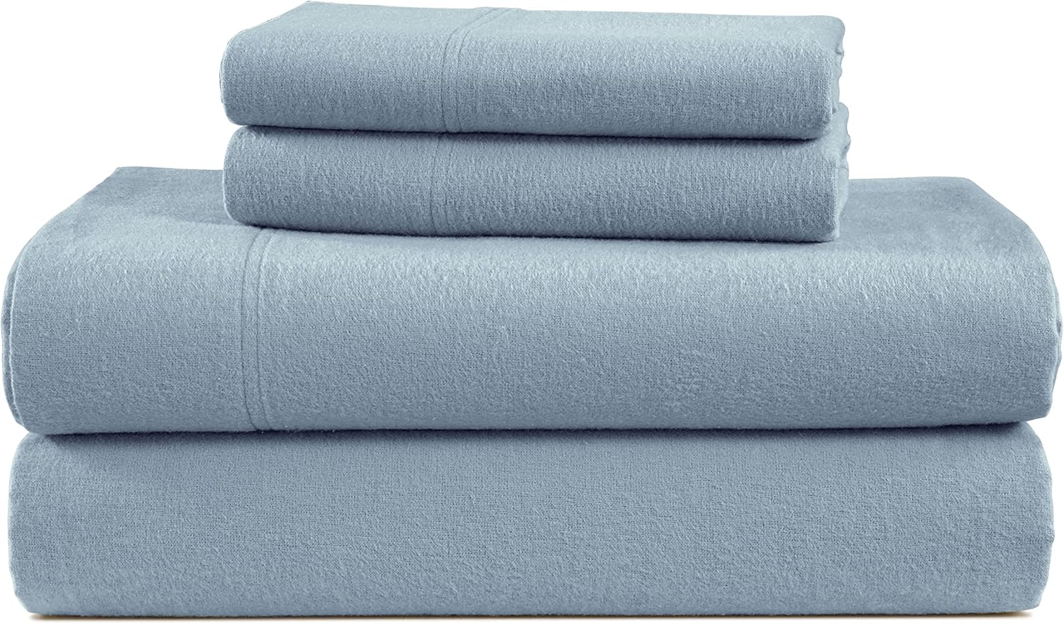 Juego de sábanas de franela de 100 % algodón de 4 piezas, tamaño California King, ropa de cama ligera, cepillada para mayor suavidad, transpirable,