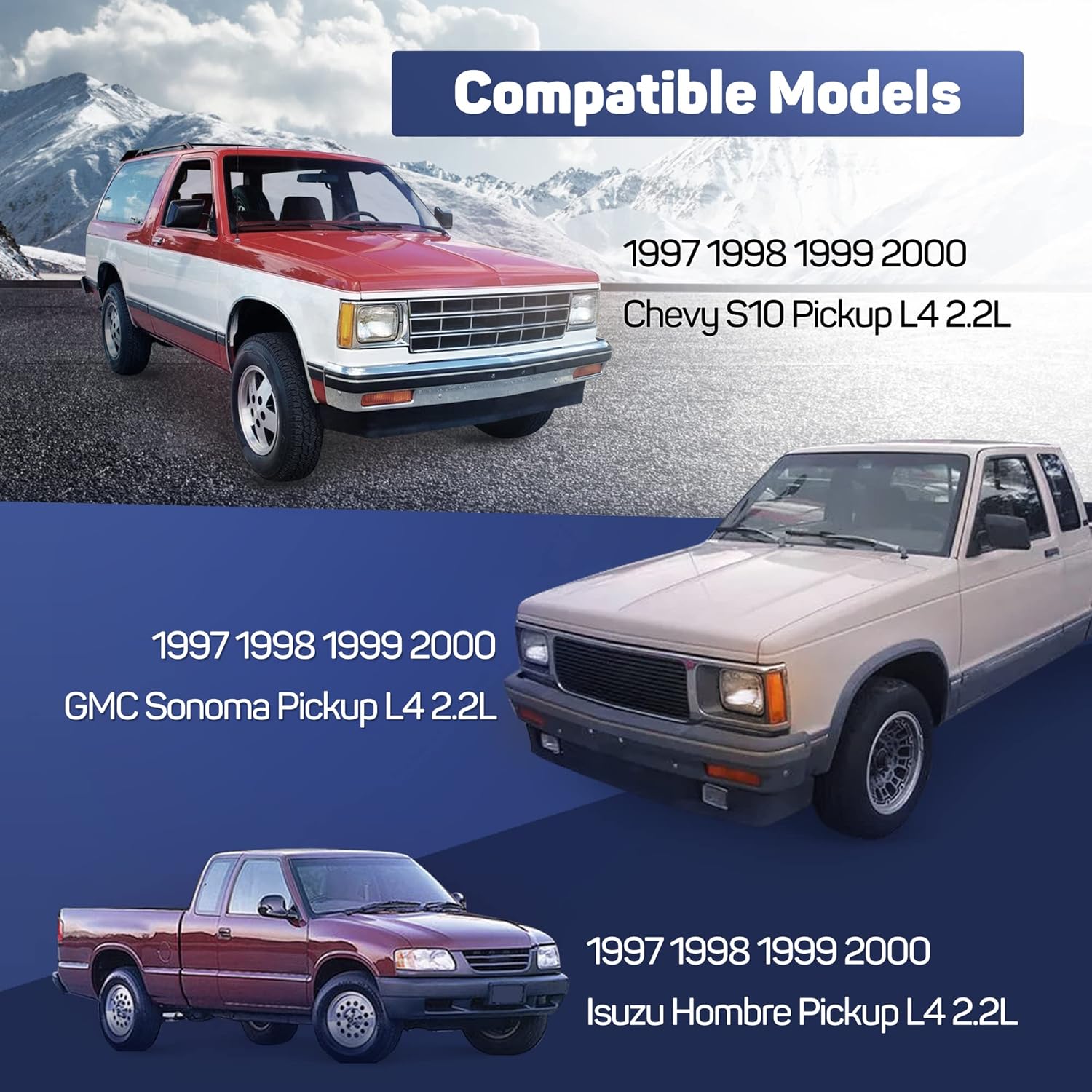 Reemplazo del conjunto de la bomba de combustible eléctrica para Chevy S10 GMC Sonoma Isuzu Hombre Pickup L4 2.2L E3943M de 1997 1998 1999 2000